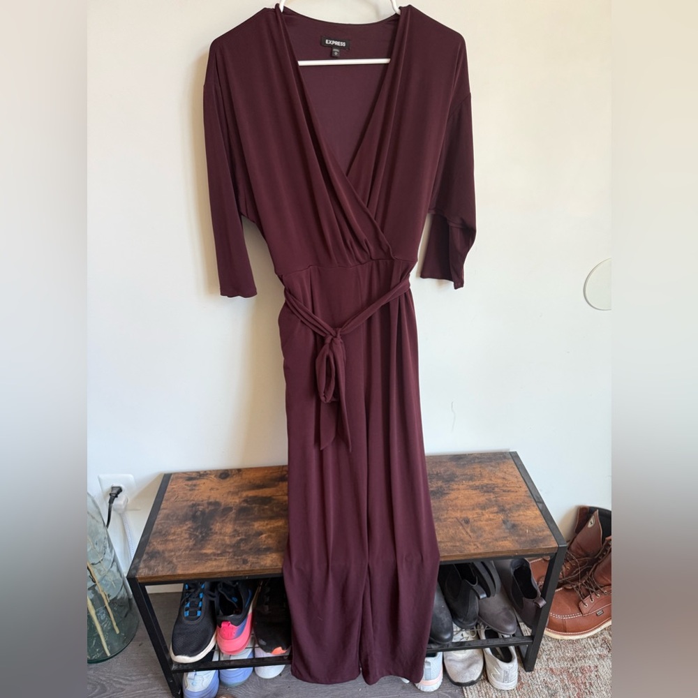 Express maroon jumpsuit